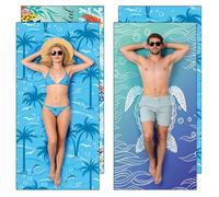 lunule 2PCS Serviette de Plage Microfibre 180x90 Cm - Grande Serviette LéGèRe Et SéChage Rapide,Anti-Sable,Ultra-Absorbante,Parfaite pour Plage,Piscine, Sauna,Voyages Et Sport