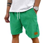 LUNULE Short Homme Velours Côtelé Bermuda avec Poches Été Plage Cargo Shorts Et Bermudas Taille Elastique Short Couleur Unie Baggy Pantacourt Décontracté Corduroy Shorts Court Homme