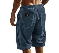 LUNULE Velours Côtelé Short Homme Stretch Bermuda Pantalon Court Cordon De Serrage Été Casual Chino Corduroy Shorts avec Cargo Poches Ample Grande Taille Bermudas Randonnée D'Extérieur Pantacourt