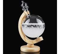LUNWJJIP Bouteille de prévision météo en Cristal Boule de souhaits Bouteille en Verre tempête créative en Forme de Globe Station météo de Bureau prédicteur météo