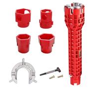 Lunyloer Outil de e Robinet 8 en 1, Cle pour Robinet Evier, La Installation De Robinet, Installateur de vier pour Cuisine Salle De Bain pour Cuvette De Toilettes Cuisine Plomberie
