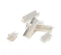 LUNYY 100 pcs/lot Ruban Clip Couverture fermoirs Cordon Embouts chaîne Collier Bracelet connecteur pour la Fabrication de Bijoux Bricolage Accessoires Fournitures