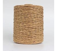 LUNYY 280-300 mètres/Rouleau Fil de Paille de Raphia Naturel pour Tricot à la Main Chapeau au Crochet Sac à Main Coussin paniers matériel de Tricot Fil coloré