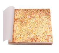 LUNYY Feuilles de cuivre panachées Feuilles d'or pour Les Arts artisanaux décorations d'ongles en Papier céramique dorure à la Maison 50pcs Feuilles de Bronze 14X14cm