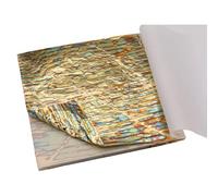 LUNYY Feuilles de cuivre panachées Feuilles d'or pour Les Arts artisanaux décorations d'ongles en Papier céramique dorure à la Maison 50pcs Feuilles de Bronze 14X14cm