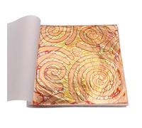 LUNYY Feuilles de cuivre panachées Feuilles d'or pour Les Arts artisanaux décorations d'ongles en Papier céramique dorure à la Maison 50pcs Feuilles de Bronze 14X14cm