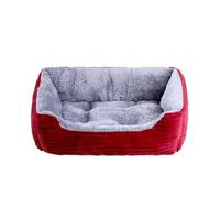 LUNYY Lit pour Chien Chat Animal de Compagnie canapé lit carré Chien lit Doux en Peluche Coussin Chaud Maison Lavable Chiot Chat Sommeil nid Animal chenil Coussin Universel