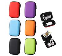 Lunza 6 Pièces Rangement Carte pour UNO, Etui pour Cartes à Jouer UNO Humidité Etui pour Jeu de Cartes Rigide, pour Les Cartes à Jouer, Les Câbles(Rouge + Violet + Bleu Ciel + Vert + Orange + Noir)