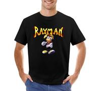LUO BAN ZHANG Rayman-T-Shirt-Summer-Clothes-Sweat-Shirt-Plus-Size-t-Shirts-Mens-Workout-Shirts Black L