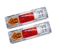 LUOAN AUTO PARTS 1 Paire 19 LED Gauche Et Droite Remorque Camion Arrière Queue Stop Tourner La Lumière Indicateur Lampe Feu Arrière De Voiture lumières pour UTE Caravanes 24 V