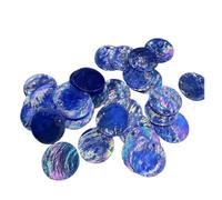 LuoAXINN Coquillages Capiz Tranches de Coquillage Rondes et Plates 25mm, 10 pièces, avec Trous, coquilles Capiz, Bricolage, luminaire, Cloches, Artisanat d'art