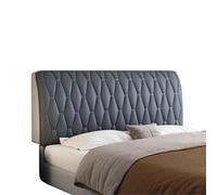 LuoAXINN Housse pour tête de lit Housse de tête lit matelassée en Cuir Artificiel, Couleur Unie, Universelle, Anti-poussière, avec Dos incurvé(Dark Gary,220x65cm)
