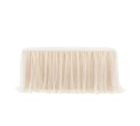 LuoAXINN Jupe de Table Tutu 4FT/6FT/9FT Purple Tulle Table Skirt Wedding Party Tutu Tableware Cloth Home Decoration(Champred,6FT 77x183cm)