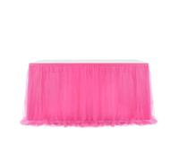 LuoAXINN Jupe de Table Tutu 4FT/6FT/9FT Purple Tulle Table Skirt Wedding Party Tutu Tableware Cloth Home Decoration(Rose agne,6FT 77x183cm)