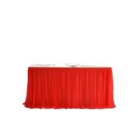 LuoAXINN Jupe de Table Tutu 4FT/6FT/9FT Purple Tulle Table Skirt Wedding Party Tutu Tableware Cloth Home Decoration(Red,6FT 77x183cm)