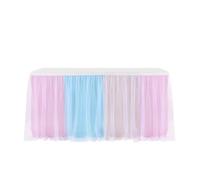 LuoAXINN Jupe de Table Tutu 4FT/6FT/9FT Purple Tulle Table Skirt Wedding Party Tutu Tableware Cloth Home Decoration(Four Colors,9FT 77x275cm)