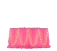 LuoAXINN Jupe de Table Tutu 6FT/9FT Tutu Table Skirts,Two-Layers for Wedding Party Rectangle Or Round Tables(Rose Red,9FT 77x275cm)