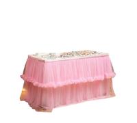 LuoAXINN Jupe de Table Tutu Multi Colored Pleated Cover Party Dessert Table Decoration Tablecloth Multiple Sizes 1/1.9/2.8/4.5m Height 76cm(Pink,100x76cm 1pcs)