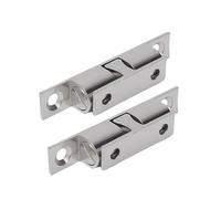 LuoAXINN Lot de 5/1 loquets à Bille for Porte de Meuble, Double Rouleau, Ressort, loquet à Tension réglable for Porte d'armoire ou de Placard pour loquet de Porte de Meuble(Silver-50mm,5PCS)
