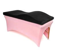 LuoAXINN Matelas Table de Massage en Mousse for Spa, lit beauté, surmatelas incurvé for Salon, Matelas à Cils, mémoire Forme Wave pour Salon(Black)