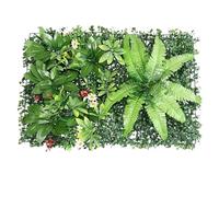 LuoAXINN Panneau Mural en Herbe Artificielle Panneau Mural en Gazon Artificiel, haie de buis, 40 x 60 cm, Fausse Mousse, Convient for l'extérieur et l'intérieur(Artificial Plants-A)