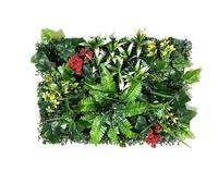 LuoAXINN Panneau Mural en Herbe Artificielle Panneau Mural en Gazon Artificiel, haie de buis, 40 x 60 cm, Fausse Mousse, Convient for l'extérieur et l'intérieur(Artificial Plants-K)