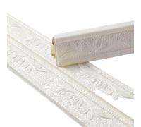 LuoAXINN Plinthes autocollantes Bande autocollante auto-adhésive en mousse for bord mural, papier peint imperméable for plinthe, ligne de taille d'angle, décoration la maison(White,2.3mx8cmx4mm)