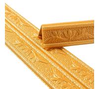 LuoAXINN Plinthes autocollantes Bande autocollante auto-adhésive en mousse for bord mural, papier peint imperméable for plinthe, ligne de taille d'angle, décoration la maison(Golden,0.77mx8cmx5.5mm)