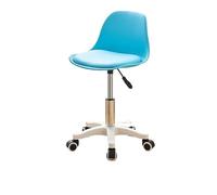 LuoAXINN Tabouret à roulettes Chaises élévatrices, chaises de Bureau à poulie avec Dossier, Chaise Bar, Coiffeuse roulettes, tabourets d'apprentissage pliants(Blue)
