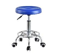 LuoAXINN Tabouret à roulettes Tabouret à roulettes for Coiffeur, relevable et Rotatif, en Acier Inoxydable, Tabouret de beauté(Blue)