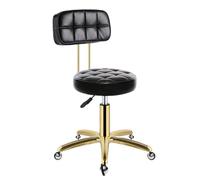 LuoAXINN Tabouret à roulettes Tabouret de Coiffure Vintage, Chaise barbier, mobilier Salon, tabourets beauté, chaises pivotantes Professionnelles à roulettes(Black 5)