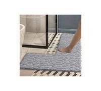 LuoAXINN Tapis de Bain d'angle en Forme de L Tapis de Salle Bain antidérapant en Relief Long et Court, Porte Douche Forme L, Sol Absorbant Doux Fourrure, Tapis Toilette(Light Gray,150x80x45cm)
