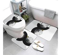 LuoAXINN Three-Piece Carpet Household Bathroom Non-Slip Set Toilet Floor Mat Bathroom Floor Mat pour Salle de Bain, Baignoire et Toilettes(Type10)