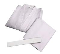 LuoAXINN Uniforme de karaté à col Blanc, vêtements en Tissu de Taekwondo Respirants for Enfants et Adultes, Ensembles de Kimono Dobok pour Hommes, Femmes(L 160)