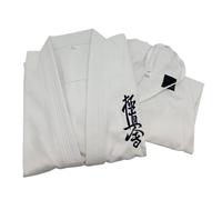 LuoAXINN Uniforme de karaté en Toile de Coton, Tissu Kimono Gi for Enfants et Adultes avec Ceinture Blanche pour Hommes, Femmes(140cm)