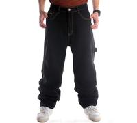 LUOBANIU Jeans Baggy pour Homme, Style Hip-hop, Coupe Ample, Style Vintage des années 90, Pantalon Cargo Baggy fit, Pantalon en Denim, Pantalon de Danse, Patineur, Planche à roulettes 025 34