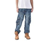 LUOBANIU Jeans Baggy pour Homme, Style Hip-hop, Coupe Ample, Style Vintage des années 90, Pantalon Cargo Baggy fit, Pantalon en Denim, Pantalon de Danse, Patineur, Planche à roulettes 022 30