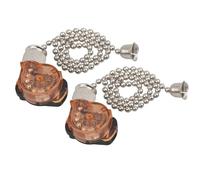 Luobannm E87438 Interrupteur de Lampe Ventilateur, Lot de 2 Interrupteurs à Chaîne pour Lampes Murales, Lumières de Placard et plus Encore