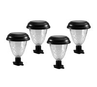 Luobannm Éclairage Solaire Extérieur pour Piscines Hors Sol Encadrées, Accessoires Décoratifs pour Clôture de Piscine, Lot de 4