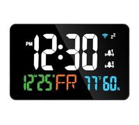 Luobannm Horloge Murale Intelligente à Affichage LED Numérique avec Calendrier et Thermomètre Intelligent, Supportant Le WiFi et L'Auto-Calibration.