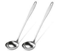 Luobannm Lot de 2 Louches à Soupe en Acier Inoxydable de Haute Qualité - pour Servir et Servir Les Soupes et Les Ragoûts. Passe au Lave-Vaisselle