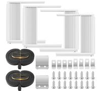 Luobannm Lot de 2 Panneaux Latéraux pour Climatiseur de Fenêtre avec Cadre, Isolation Réglable pour la Plupart des Climatiseurs de Fenêtre de 5 000 à 20 000 BTU