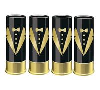 Luobannm Lot de 4 Verres à Liqueur Calibre 12 pour Tequila, pour Garçons d'honneur.