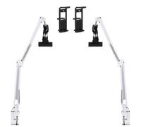 Luobannm Pied Blanc Réglable Broderie Cerceau Stand Support Cerceau/Tablette/Bureau Pivotant à 360°
