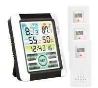 Luobannm Station Météo sans avec Moniteur Tactile et Capteur Extérieur pour, Intérieur et Extérieur.