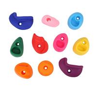 Luocute 10 Pcs d'escalade, Conception Ergonomique de Grandes Prises d'escalade de Roche, Adaptées aux Enfants et aux Adultes Utilisation Intérieure en Plein Air (Packs de Taille Moyenne 10)