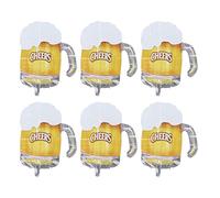 Luocute 10 Pcs Verre Bière Ballon, Aluminium, Réutilisable, Grande Taille | Ensemble de décoration de fête, fond sur le thème de la bière, accessoires Photo, décoration murale de porte fenêtre,