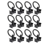 Luocute 12pcs Contrôle de Cargaison Raccord de Goujon Unique pour la Piste en L, 4 000 Lb Break Strength Areal Inoxydable avec Anneau Rond, Truc Tie Downs Ancrages pour le Camion