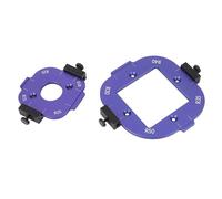 Luocute 2 Pièces Gabarit de Routeur pour Coins Ronds en Aluminium pour | 8 angles de rayon, surface anodisée, outil 4 en 1, R10 R15 R20 R25 R30 R35 R40 R50