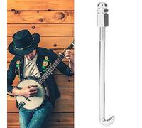 Luocute 24 Pièces Hameçons Banjo Argent Chromé Métal Pièces Instrument | Accessoires pour banjo, crochets métalliques chromés, antirouille, pour remplacement de banjo et ukulélé